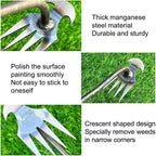 Weeder Puller Root Pulling Tool 4 Teeth Uprooting Weeding Tool Hand Weeder Tool for Uprooting Weeding Manual Weeder Removal Tool