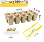 240-Cell Seed Starter Trays | 24-Pack