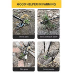 Weeder Puller Root Pulling Tool 4 Teeth Uprooting Weeding Tool Hand Weeder Tool for Uprooting Weeding Manual Weeder Removal Tool