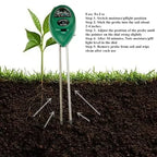 3 in 1 Soil Meter Moisture Light PH Testers with 2 Probes Soil Monitor for Garden Plant Test Flower Instrument Tool