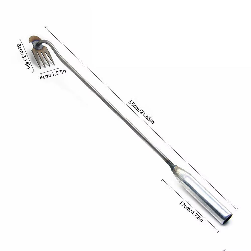 Weeder Puller Root Pulling Tool 4 Teeth Uprooting Weeding Tool Hand Weeder Tool for Uprooting Weeding Manual Weeder Removal Tool