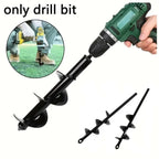 Garden Auger Spiral Drill Bit with 3/8" Hex Drive Drill Planting Hole Digger Tool Loose Soil Drill Bit Accessories