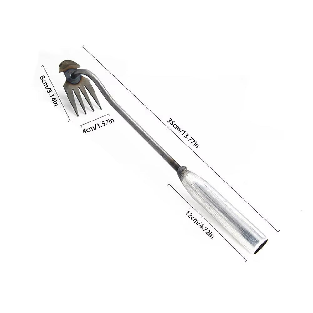 Weeder Puller Root Pulling Tool 4 Teeth Uprooting Weeding Tool Hand Weeder Tool for Uprooting Weeding Manual Weeder Removal Tool