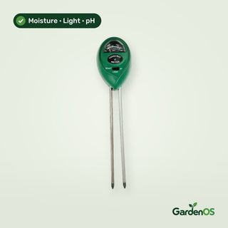 GardenOS 3-in-1 soil meter for moisture, light and pH
